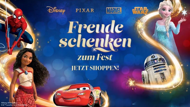 Shop banner “Freude schenken zum Fest — jetzt shoppen!”