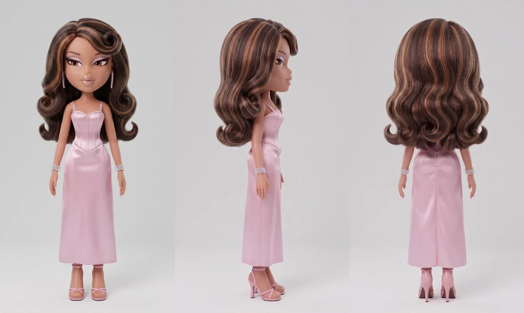 Turnaround: front, side and back