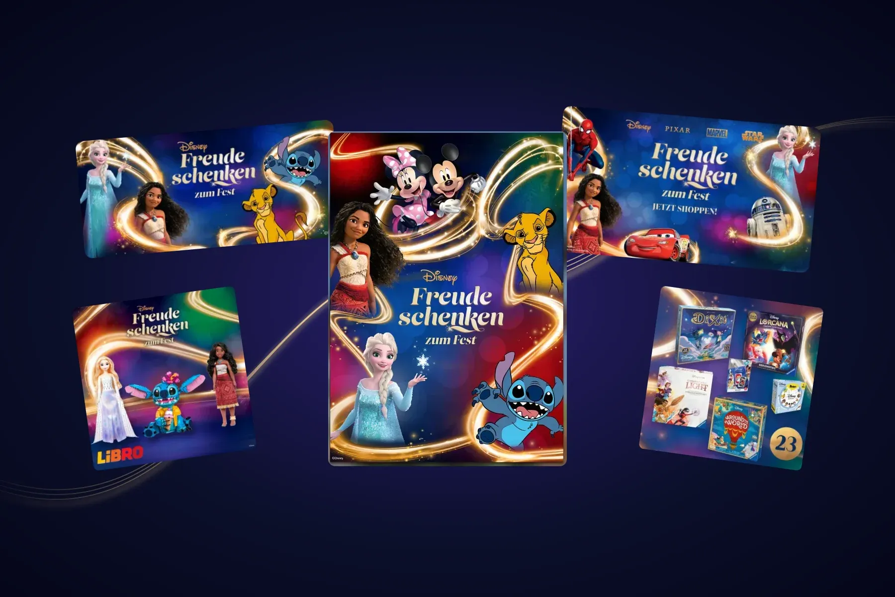 Disney retail poster: Freude schenken zum Fest