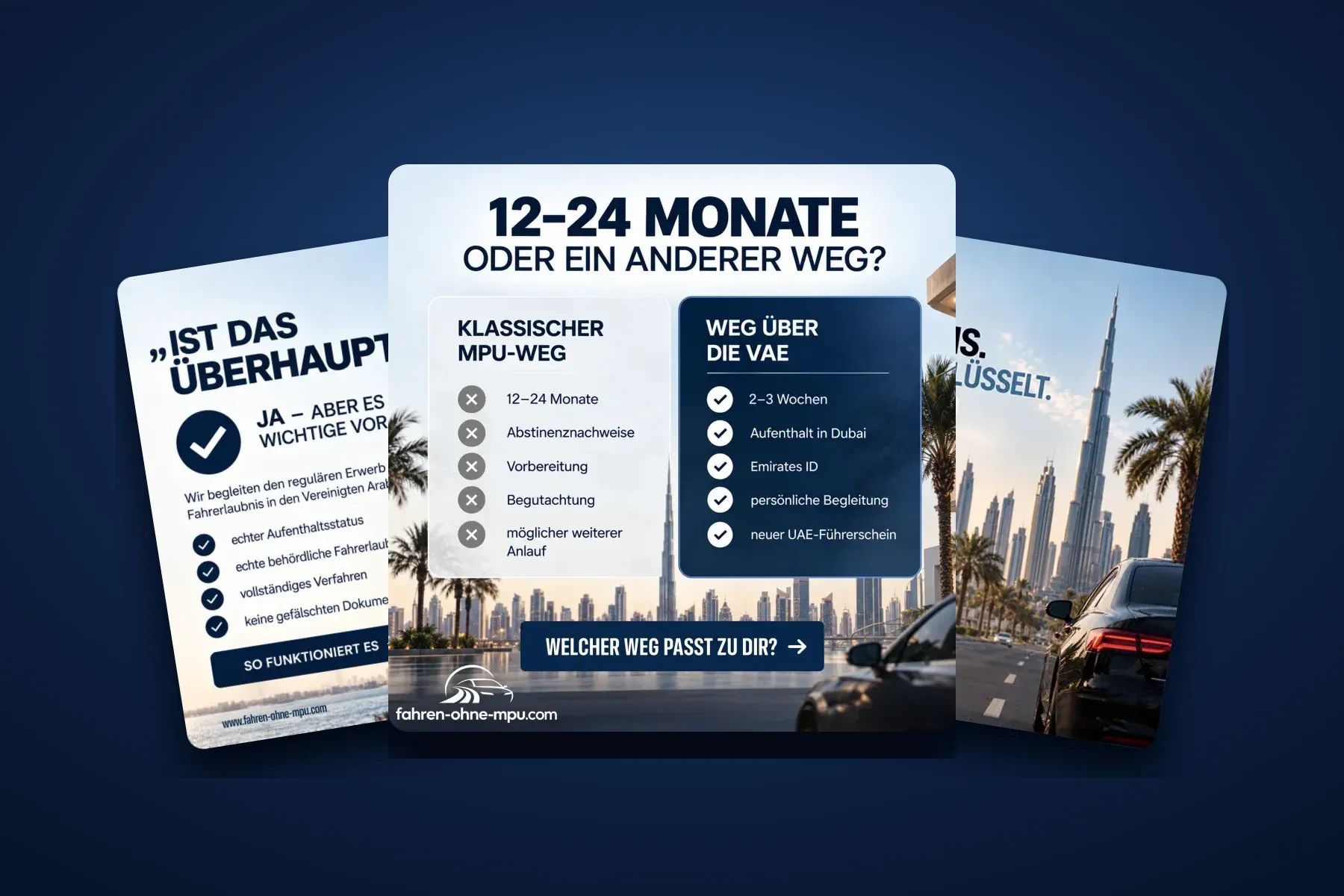 Three of the campaign’s ads fanned on navy