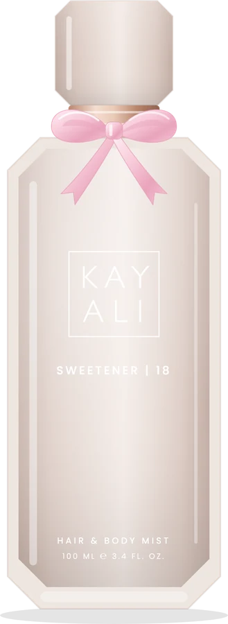 Flat illustration: Sweetener hair & body mist