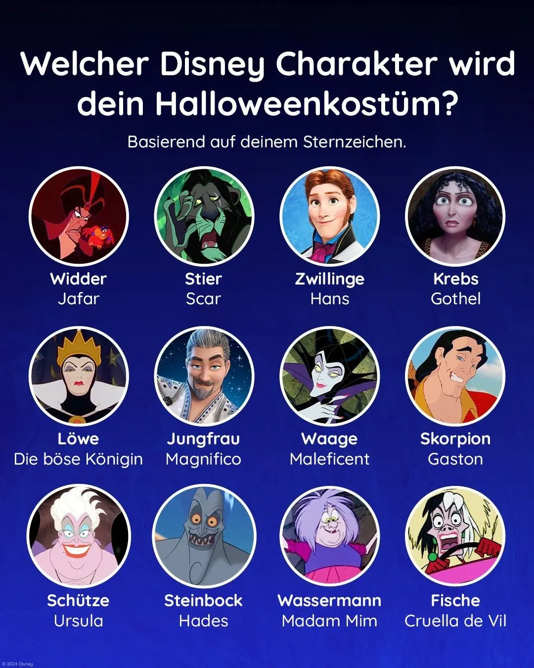 DisneyWeen: which Disney villain is your Halloween costume, by star sign
