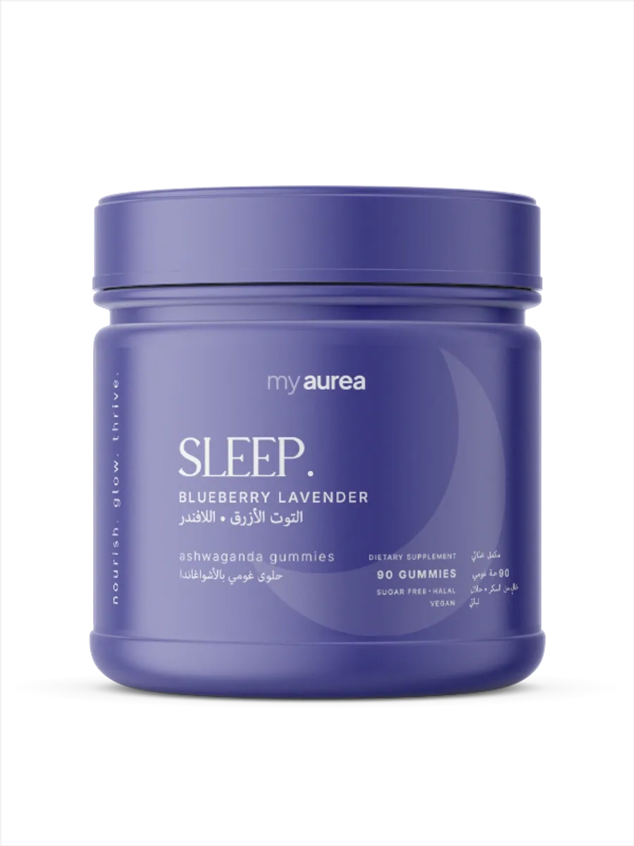 my sleep — a violet jar of blueberry lavender gummies