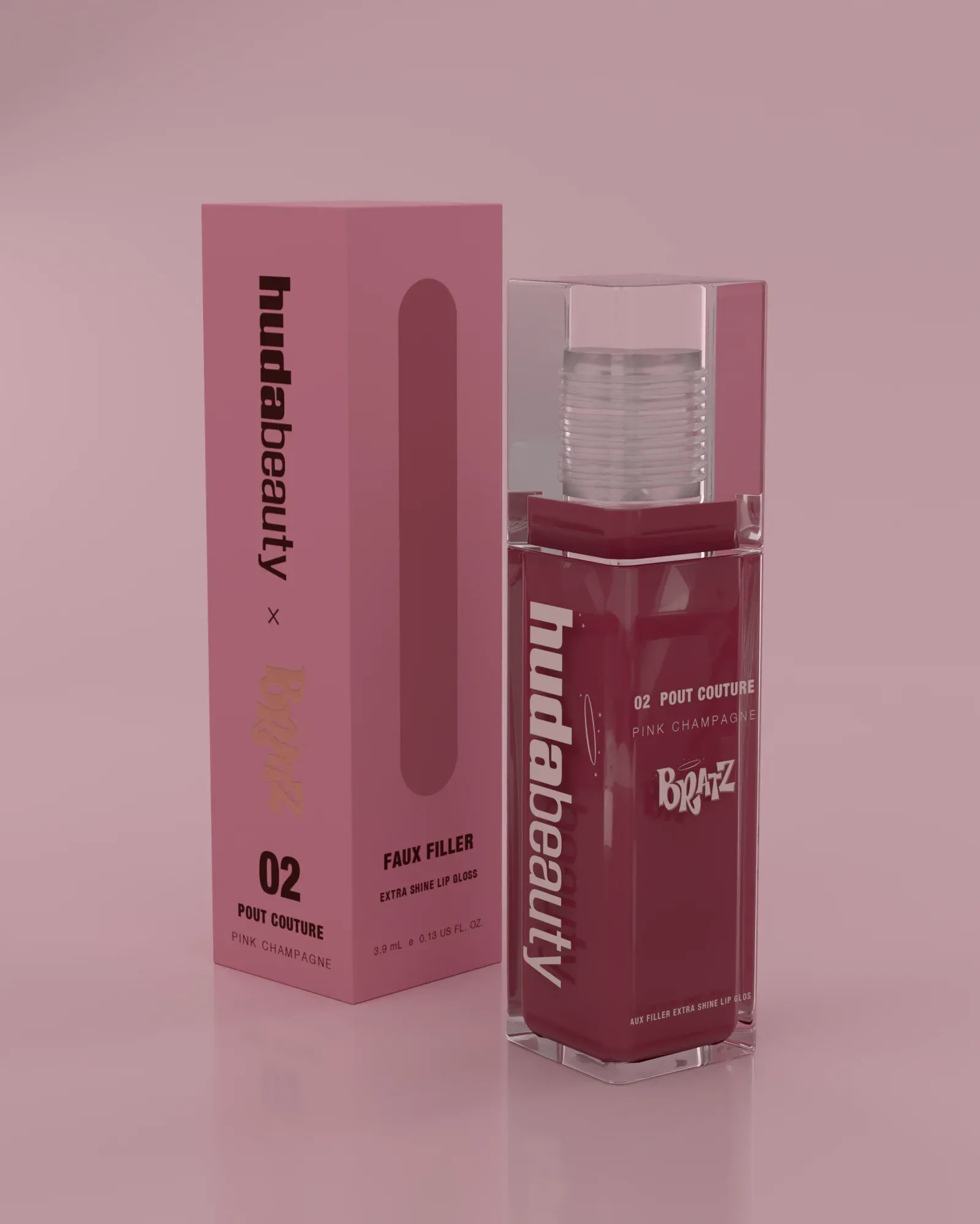 The Bratitude carton and gloss, rendered