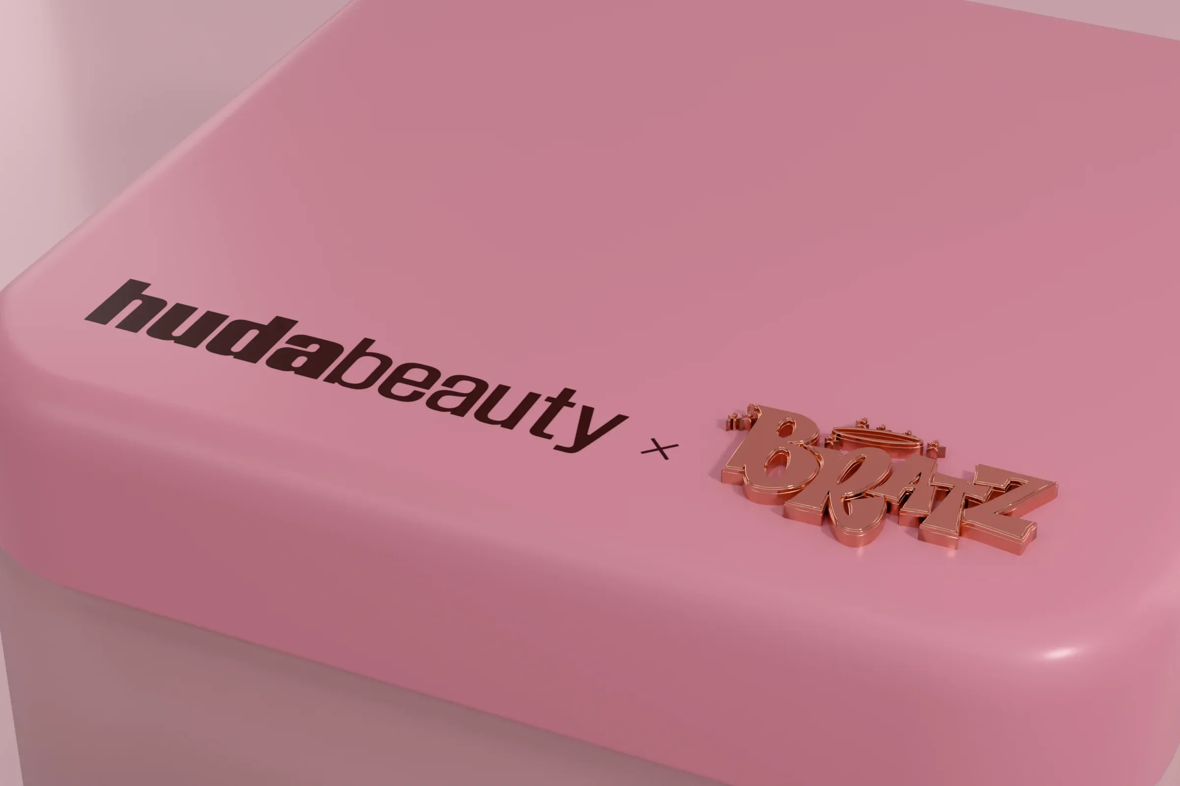 Macro of the rose-gold Bratz charm on the Easy Bake lid