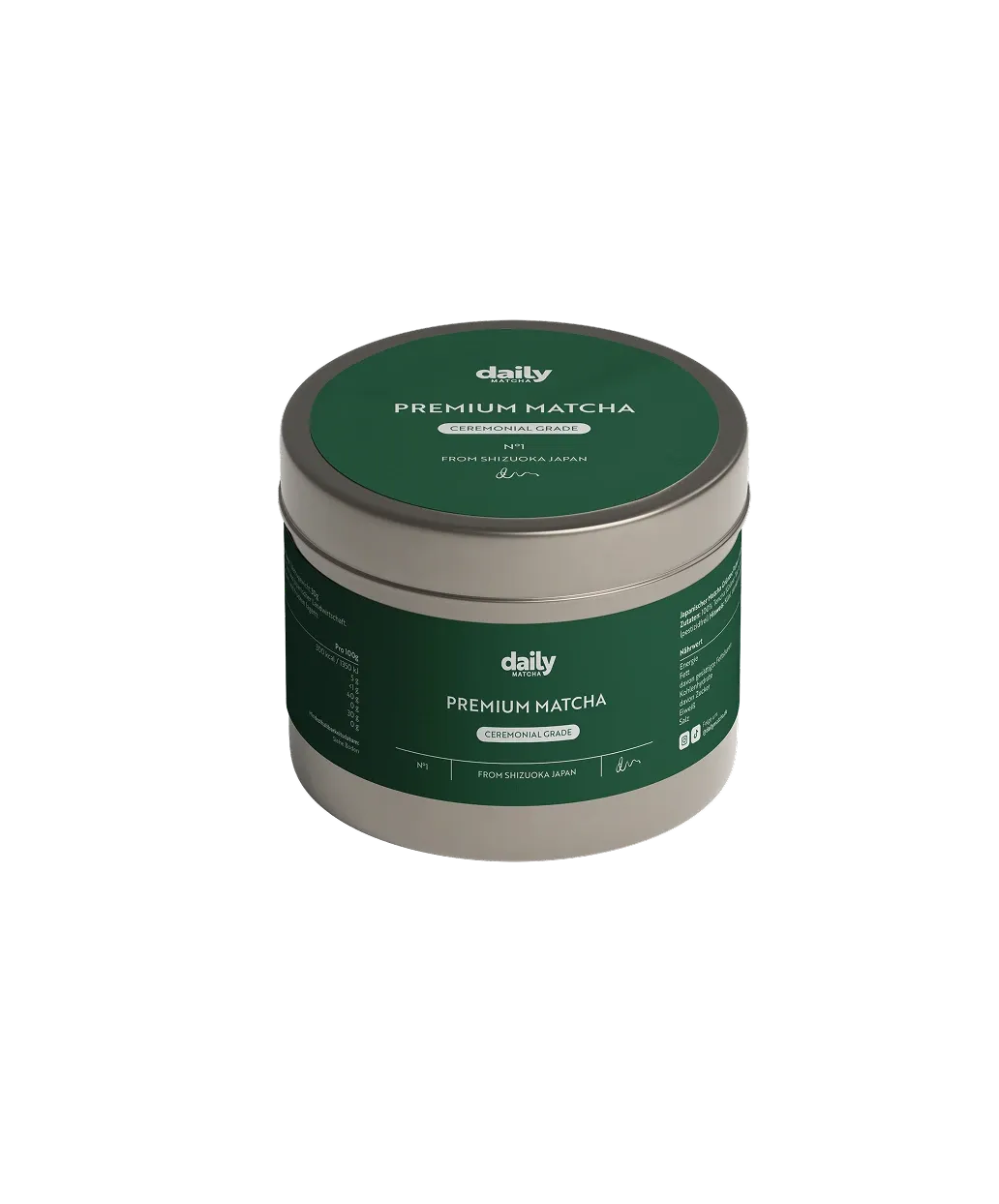 A single Daily Matcha tin