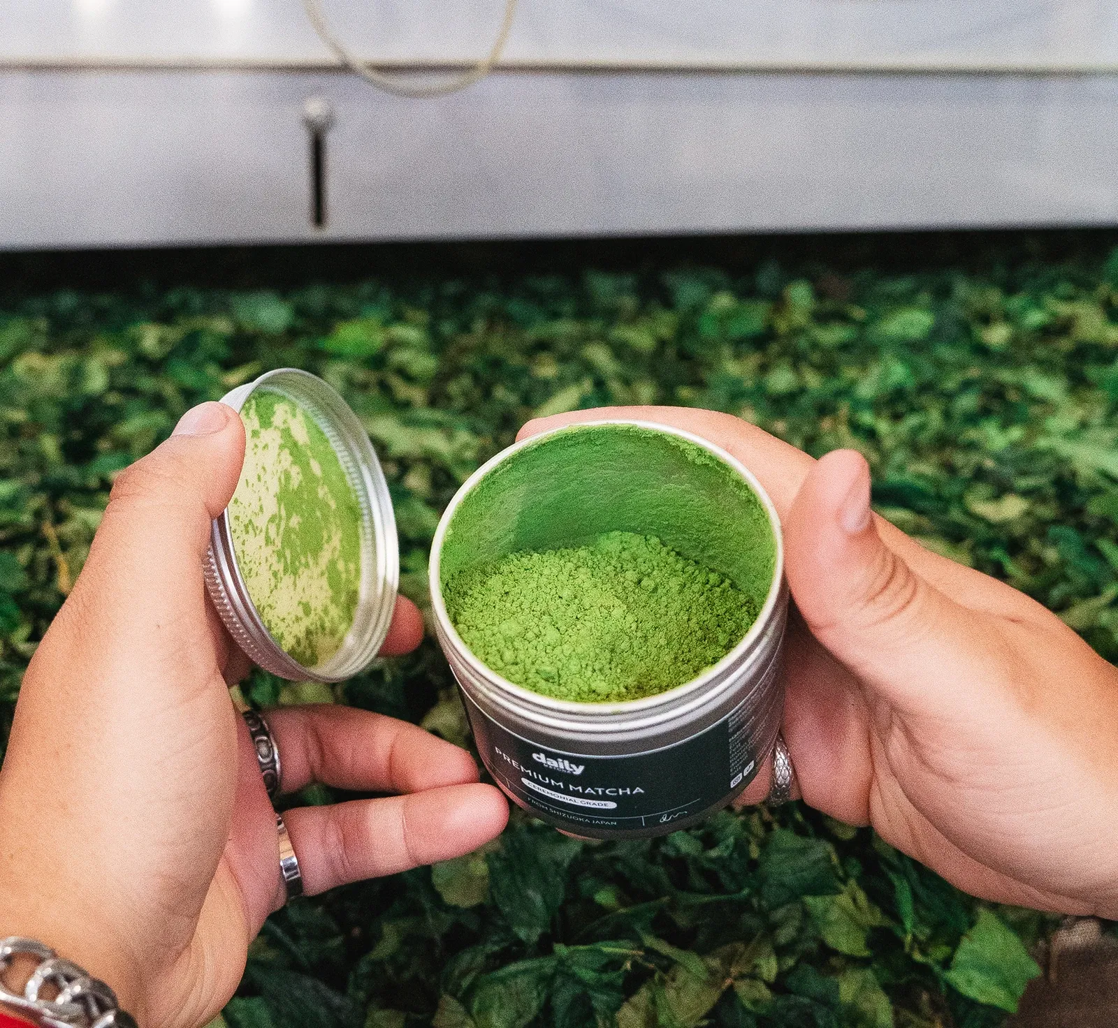 The Daily Matcha ceremonial matcha tin