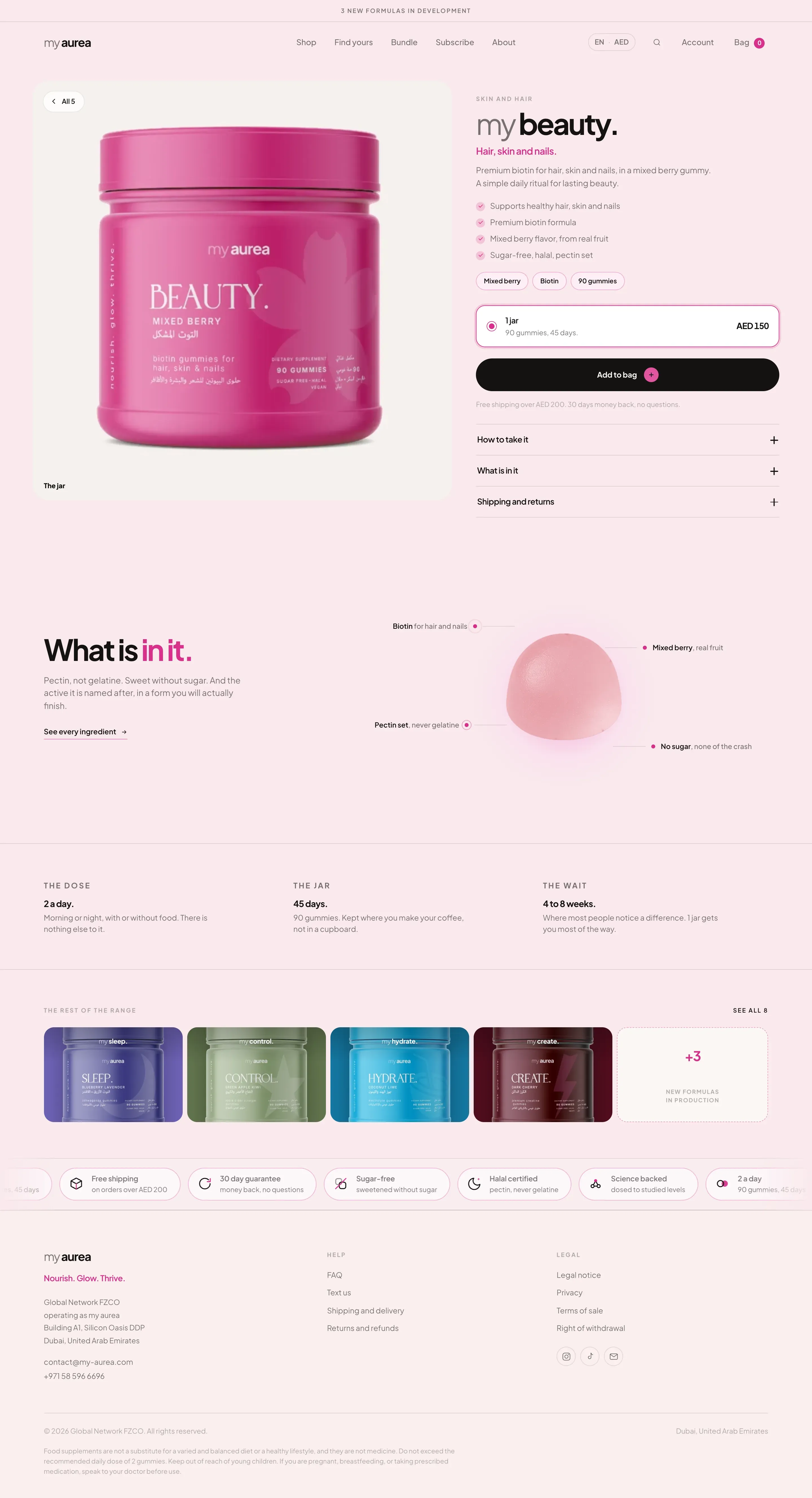 The my beauty product page
