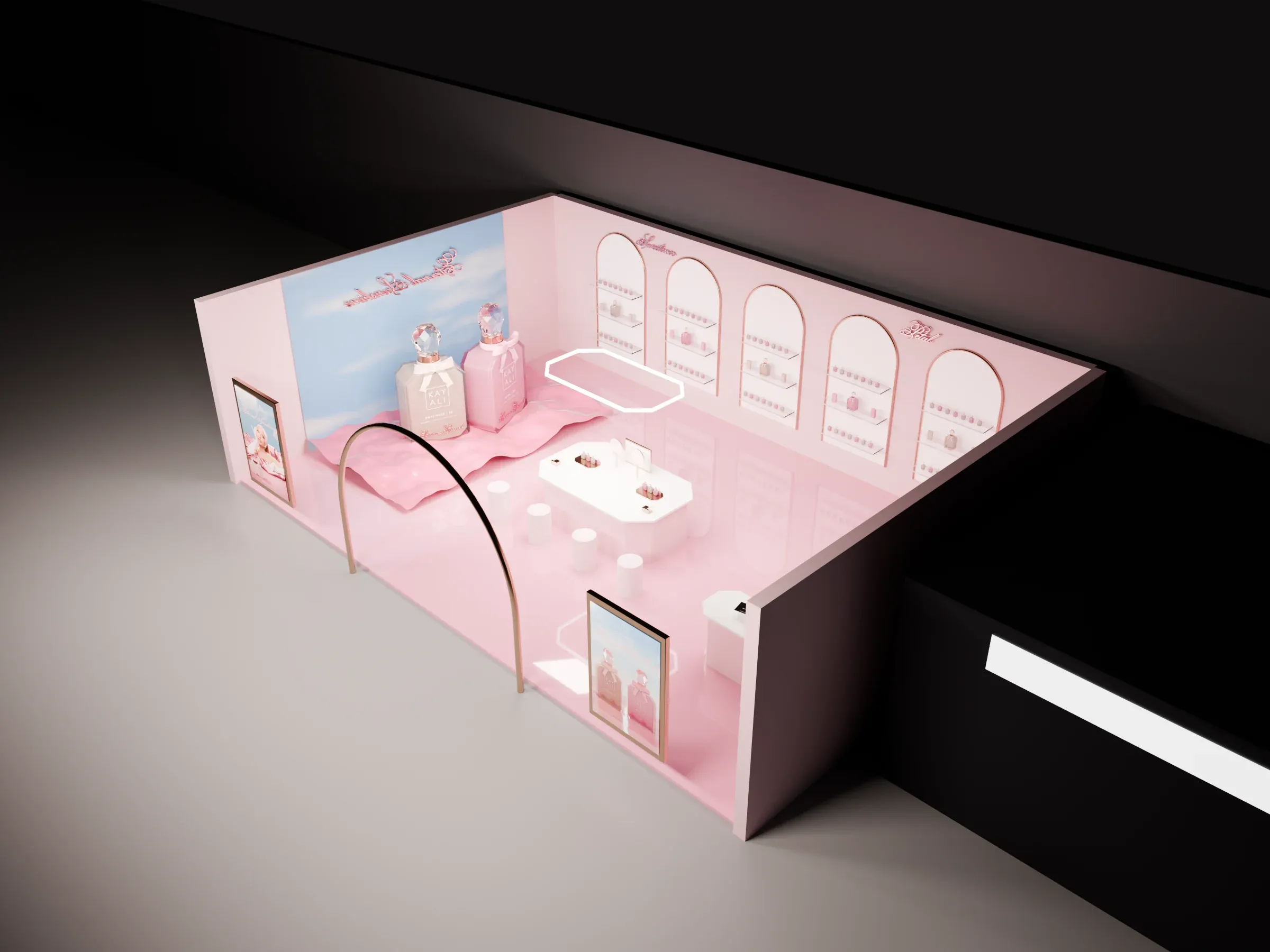 Axonometric view of the pop-up