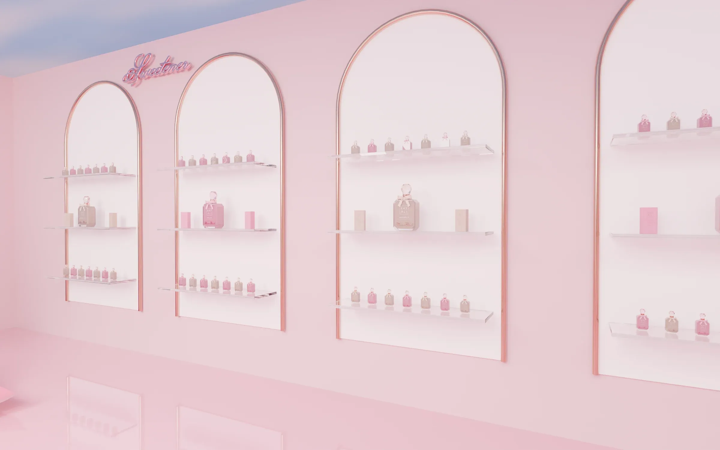 Arched product wall