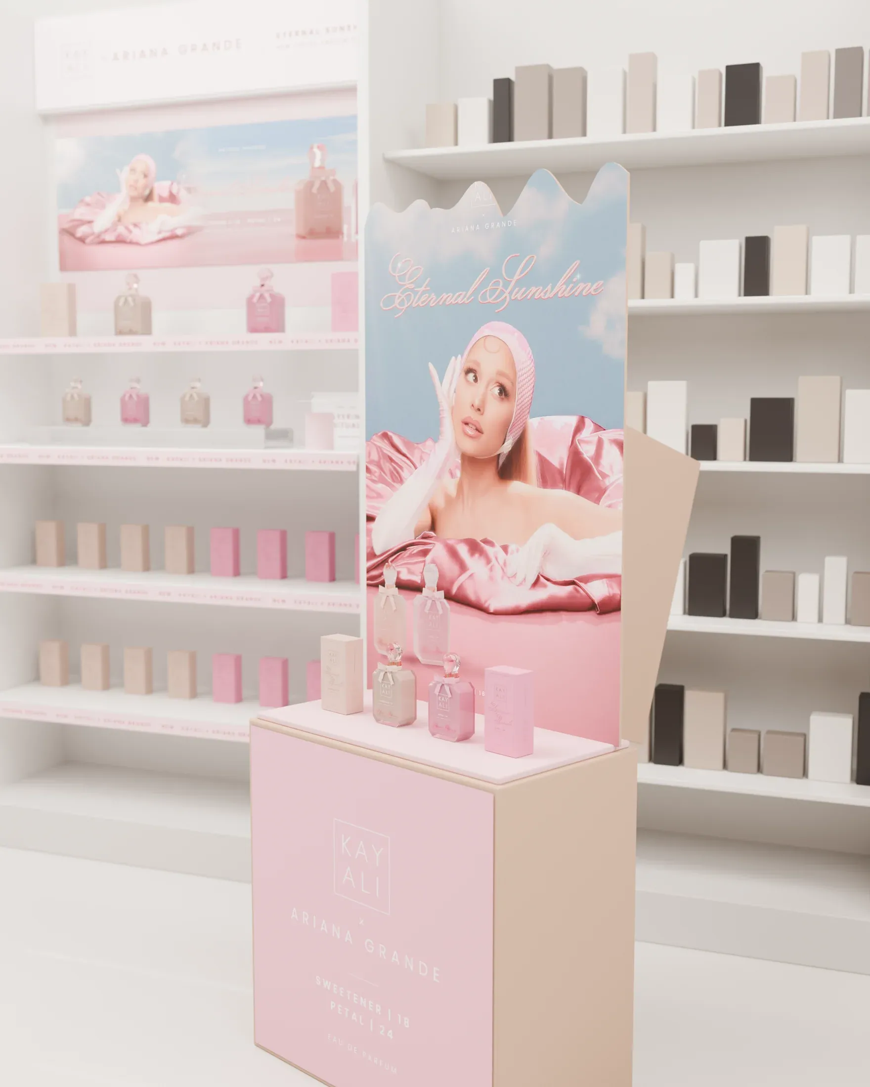 Cardboard standee with cloud die-cut
