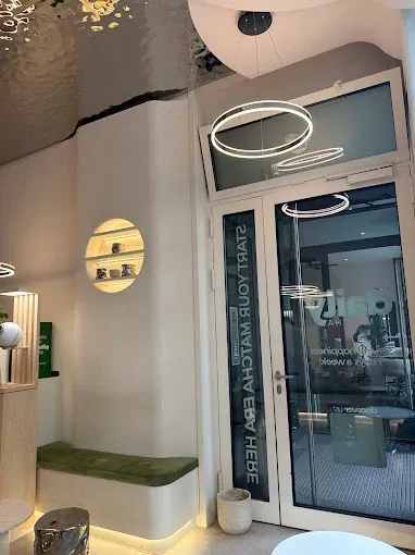 Door vinyl reading start your matcha here
