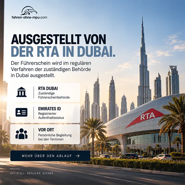 Wave two: “Ausgestellt von der RTA in Dubai”
